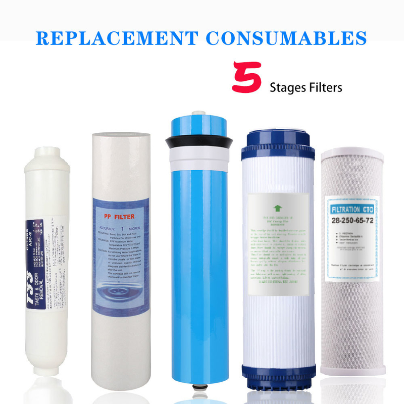 Sistema del filtro dall'acqua potabile di osmosi del sistema a acqua del Ro della famiglia 75GPD
