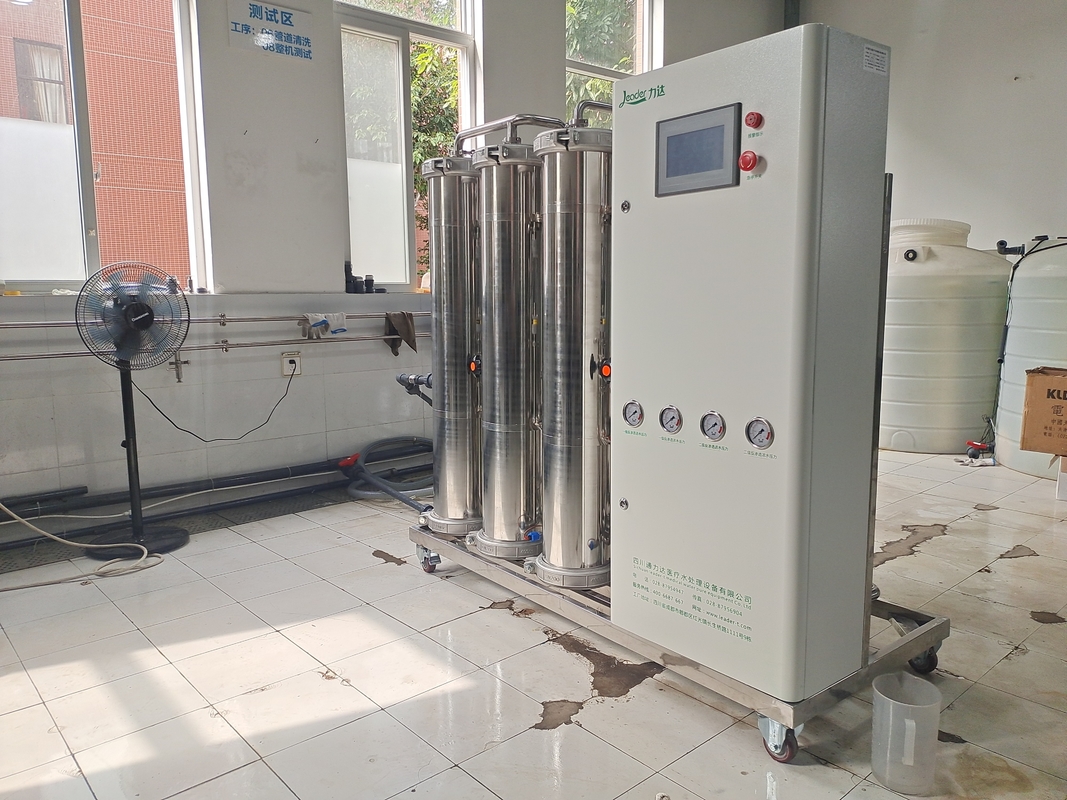Sistema del RO della fase del doppio del materiale 1000LPH degli ss con disinfezione UV