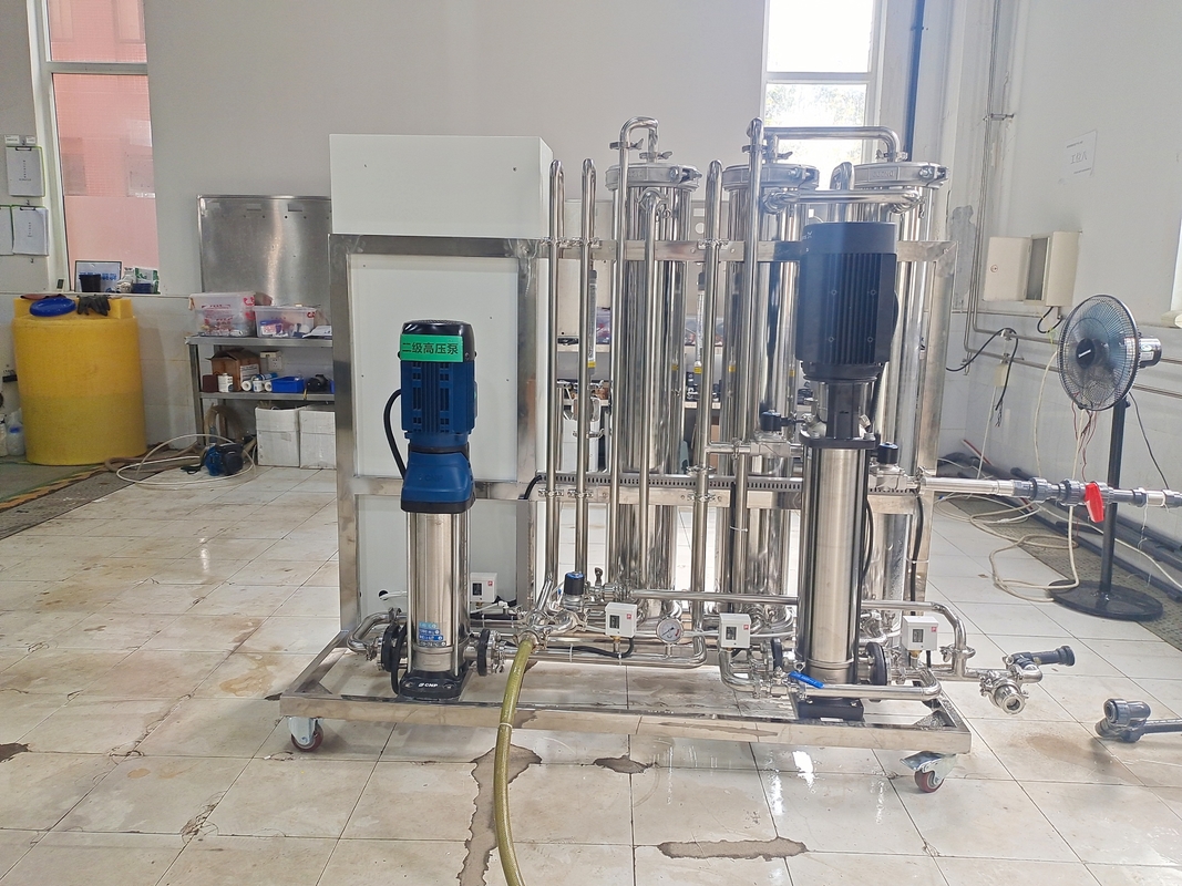 Sistema del RO della fase del doppio del materiale 1000LPH degli ss con disinfezione UV